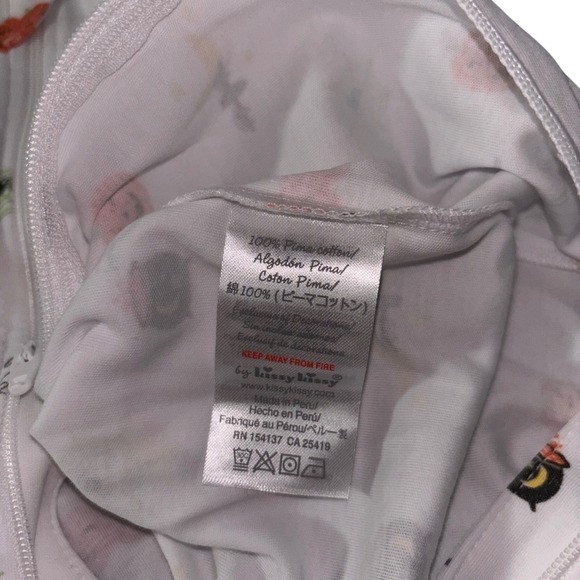 Kissy Kissy Halloween Footed Pajamas 3-6M Pumpkins Ghosts Bats 100% Pima Cotton - Picture 5 of 6